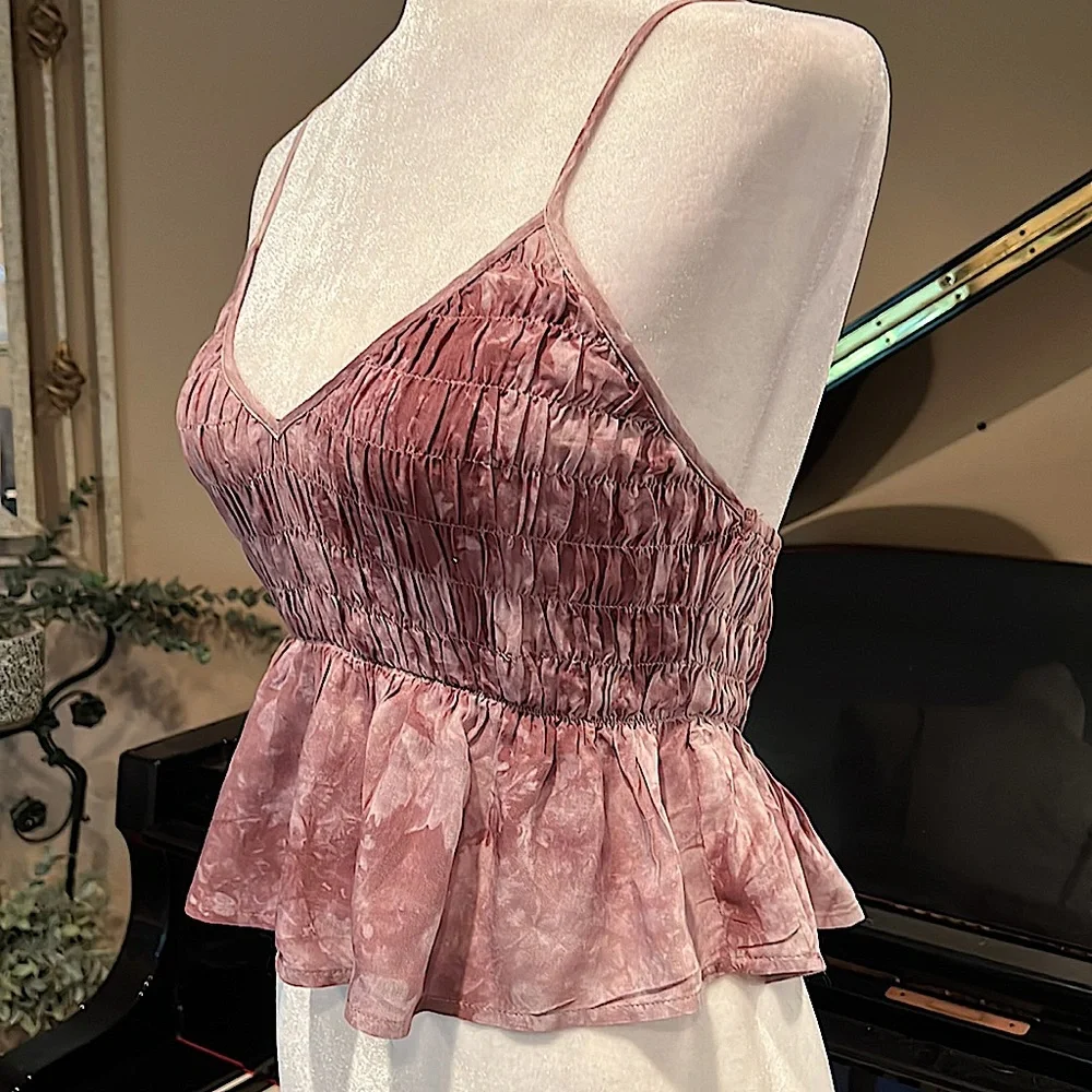 Graffiti Smocked Top with Ruffle - Picture 3 of 7